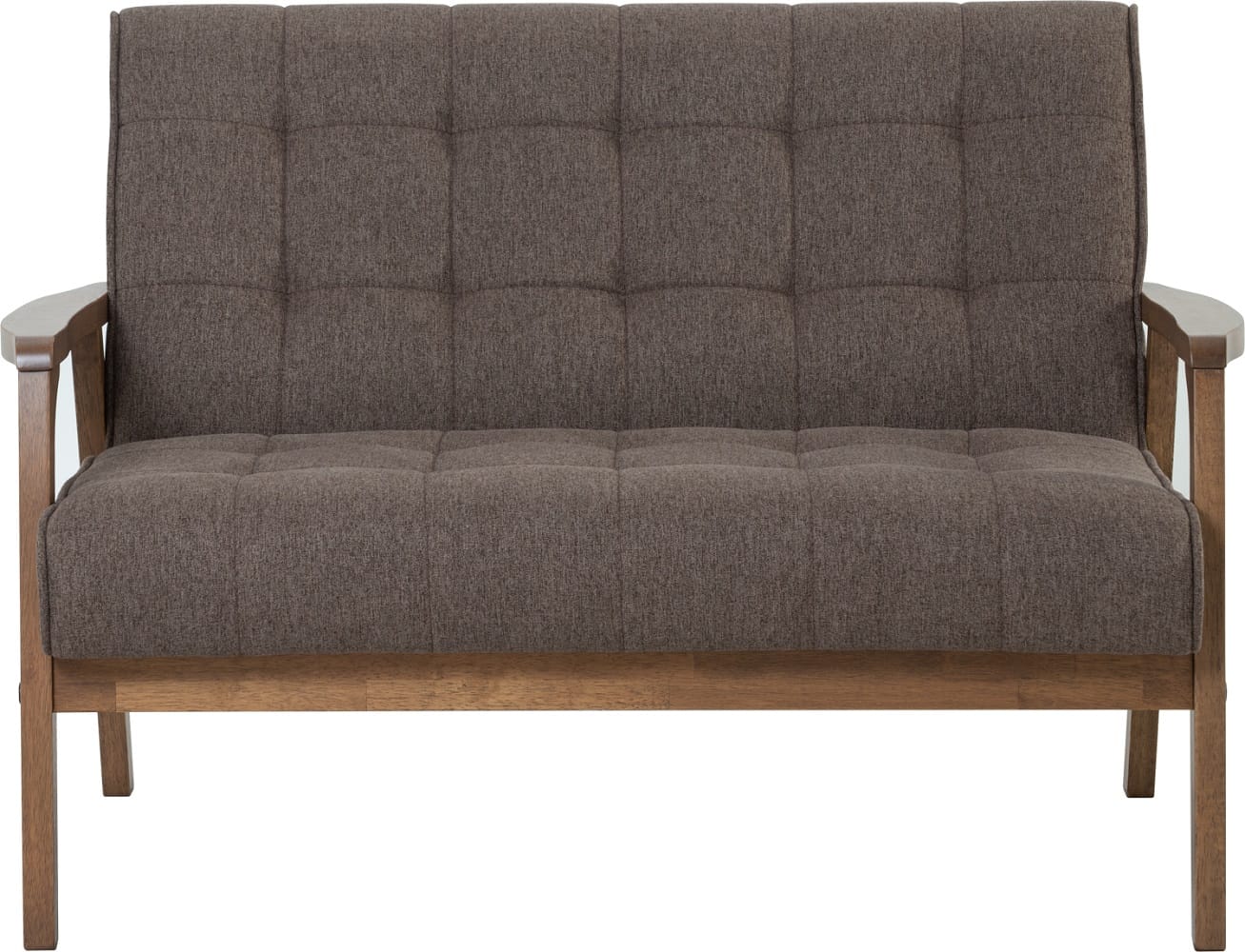 TUCSON 2 SEATER SOFA IN COCOA COLOUR, CHESTNUT COLOUR DIMITY FABRIC