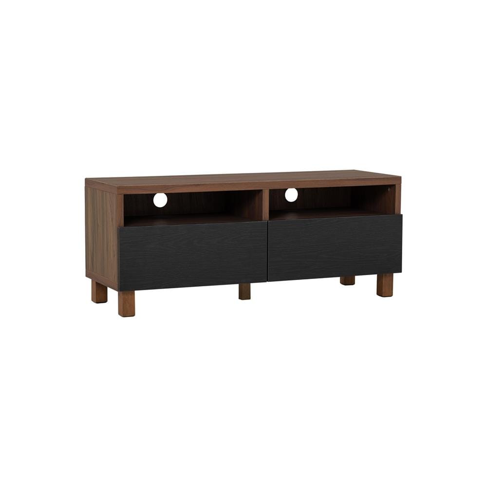 NESTHOUZ TV CABINET GORDY 1.18M WALNUT/BLACK
