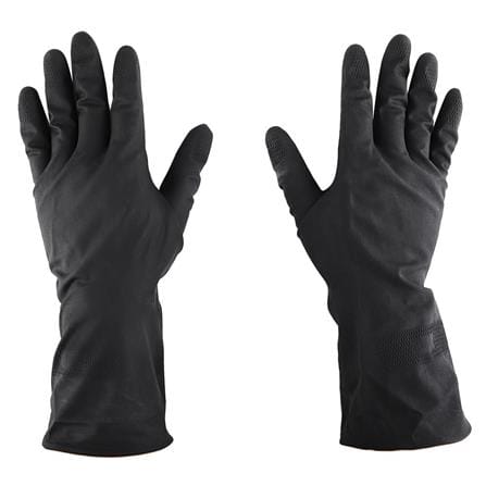 RUBBER GLOVES HORSE BRAND LARGE BLACK