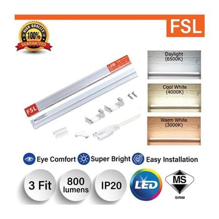 BASIC LAMP SET T5 10W DAYLIGHT FSL