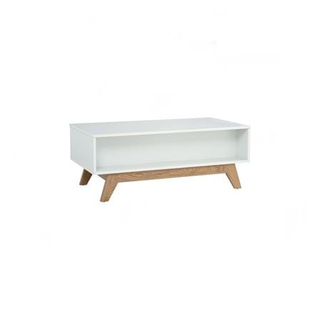 NUHOOM MANDO COFFEE TABLE IN OAK COLOUR LEG, WHITE COLOUR TOP