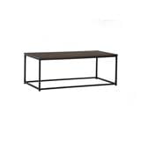 NUHOOM CAPRI COFFEE TABLE IN MATT BLACK EPOXY COLOUR LEG, WALNUT COLOUR TOP