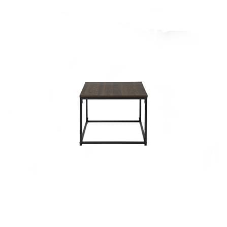 NUHOOM CAPRI COFFEE TABLE IN MATT BLACK EPOXY COLOUR LEG, WALNUT COLOUR TOP