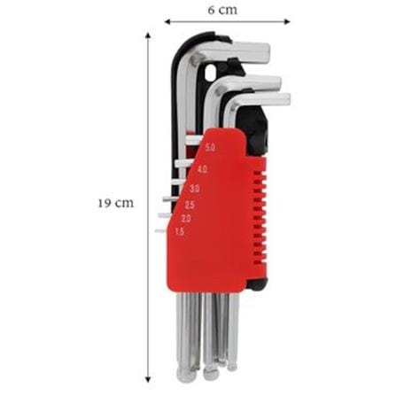 MATALL 9EA HEX KEY SET MULTIPLE SIZE HKW9PCM-A