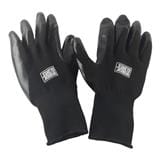 PERFECT CLEAN 100G FLEXIBLE RUBBER LATEX GLOVE STANDARD SIZE BLACK 1 PAIR