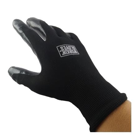 PERFECT CLEAN 100G FLEXIBLE RUBBER LATEX GLOVE STANDARD SIZE BLACK 1 PAIR