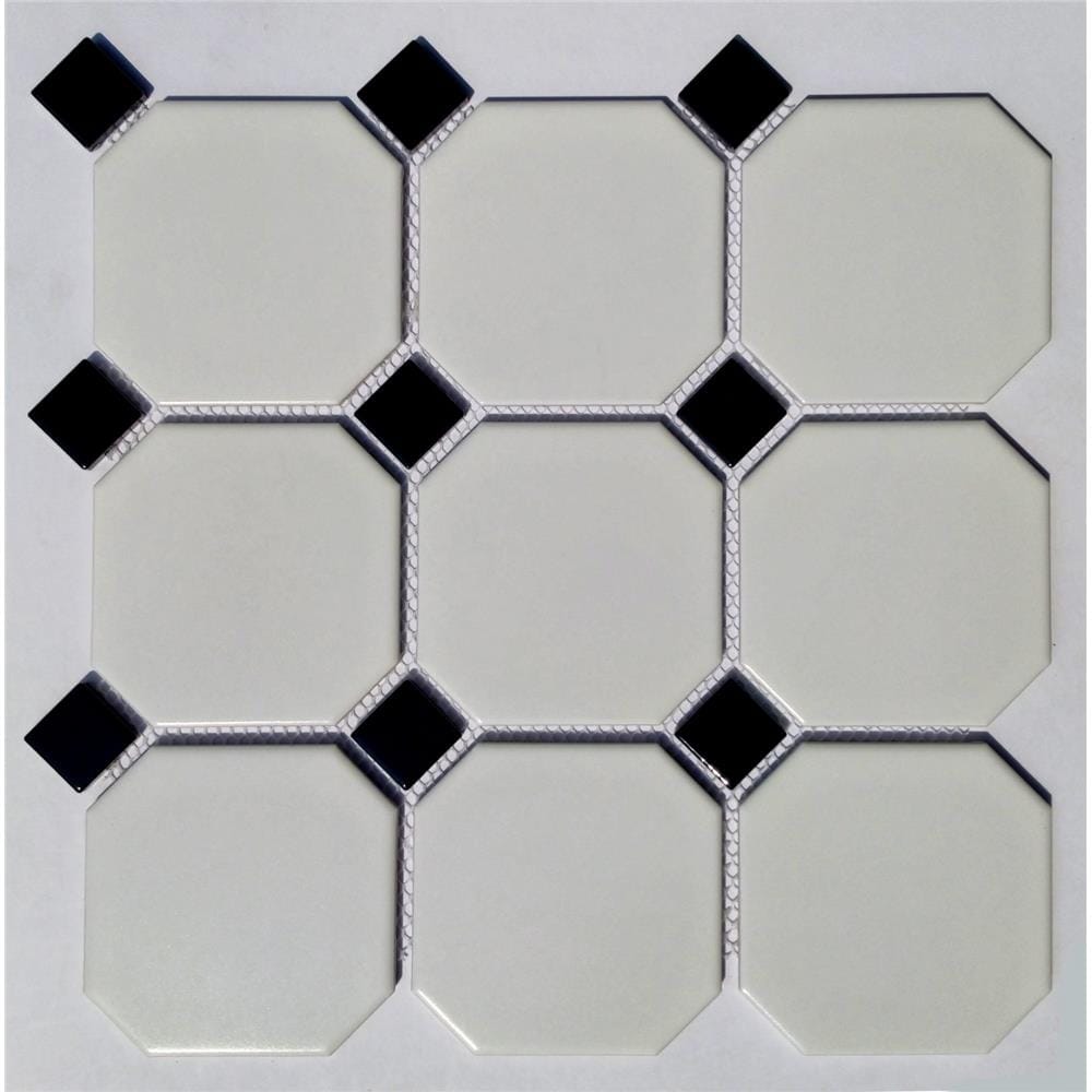 GNG MOSAIC RETRO CLASSIKO 30X30CM BLACK & WHITE