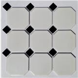GNG MOSAIC RETRO CLASSIKO 30X30CM BLACK & WHITE