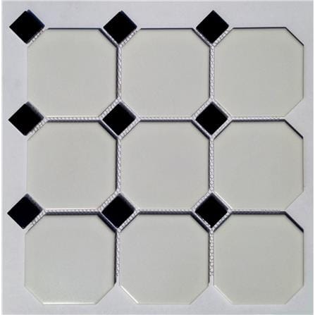GNG MOSAIC RETRO CLASSIKO 30X30CM BLACK & WHITE