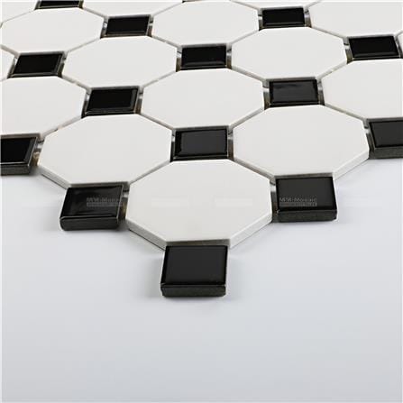 GNG MOSAIC RETRO CLASSIKO 29.5X29.5CM BLACK & WHITE