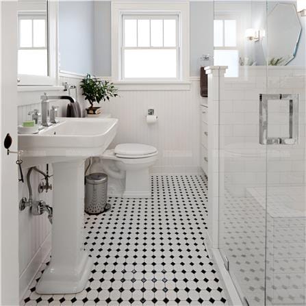 GNG MOSAIC RETRO CLASSIKO 29.5X29.5CM BLACK & WHITE