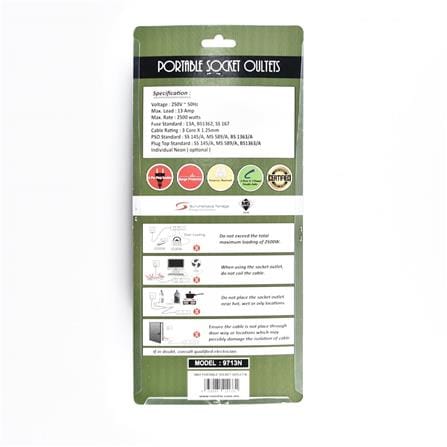 POWER STRIP  3M 3 WAY EX/CORD 9713N ADS