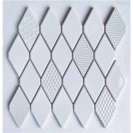 GNG MOSAIC ART RHOMBUS KNOT 28X28.6 WHITE
