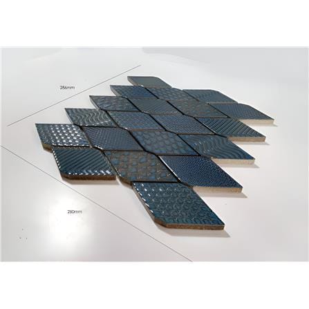 GNG MOSAIC 28X28.6CM ART RHOMBUS KNOT BLUE