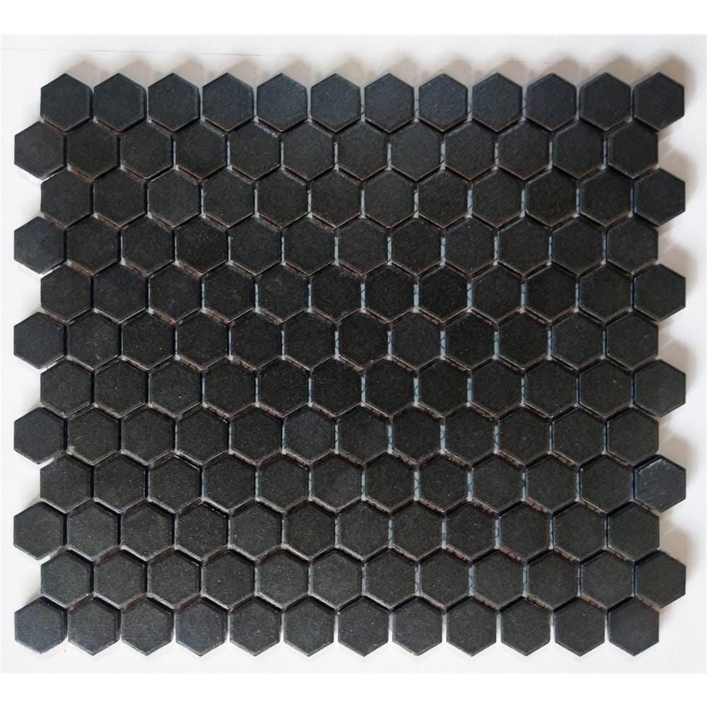 MOSAIC 26X31 HEXAGON BLACK RETRO CLASIKO