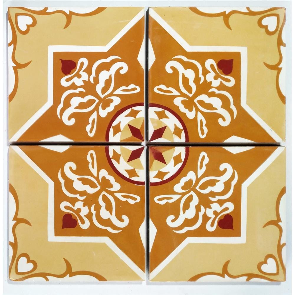 FLOORTILE  20X20CM CEMENT ENCAUSTIC BROWN GRADE A 0.48M2