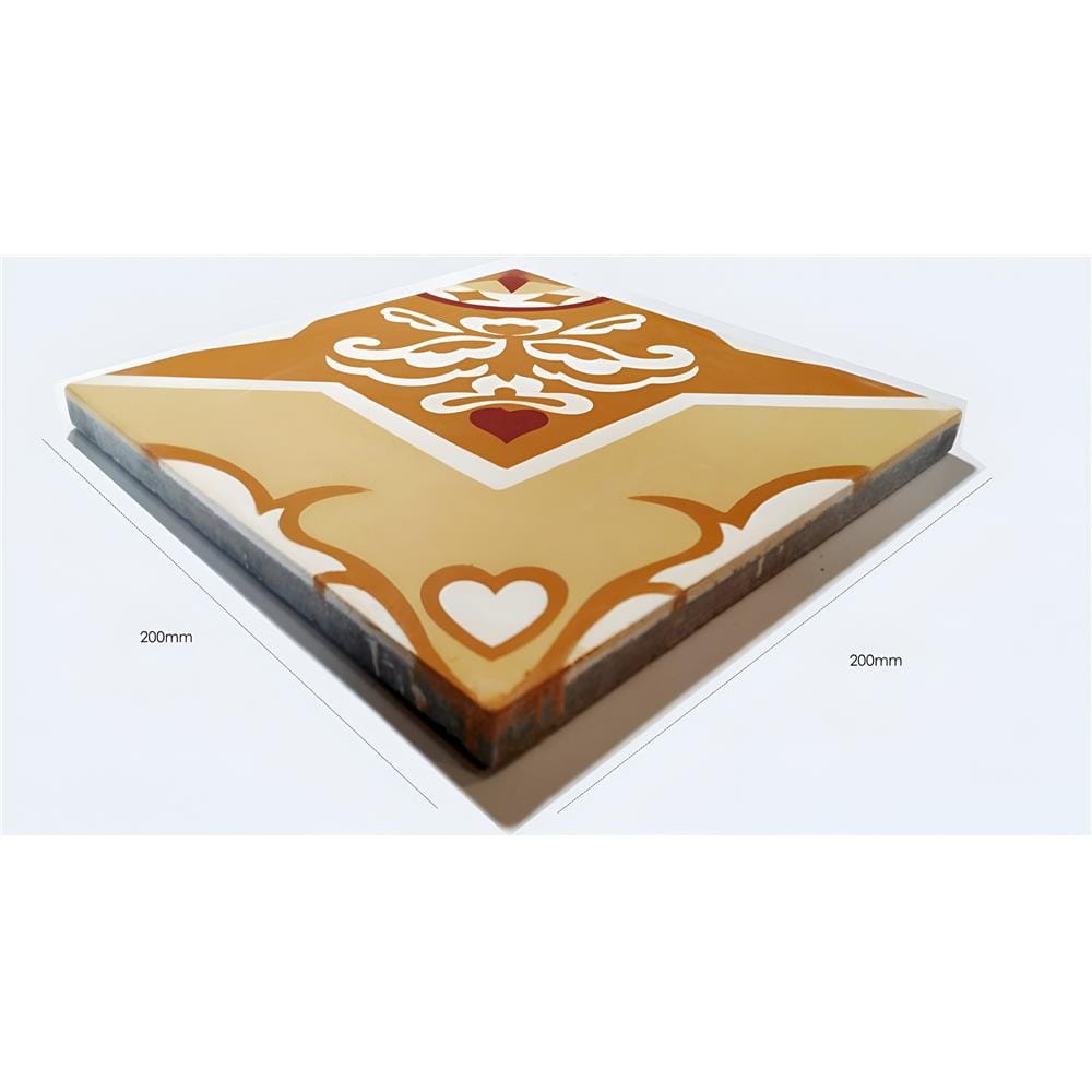FLOORTILE  20X20CM CEMENT ENCAUSTIC BROWN GRADE A 0.48M2