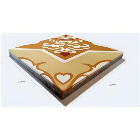 FLOORTILE  20X20CM CEMENT ENCAUSTIC BROWN GRADE A 0.48M2