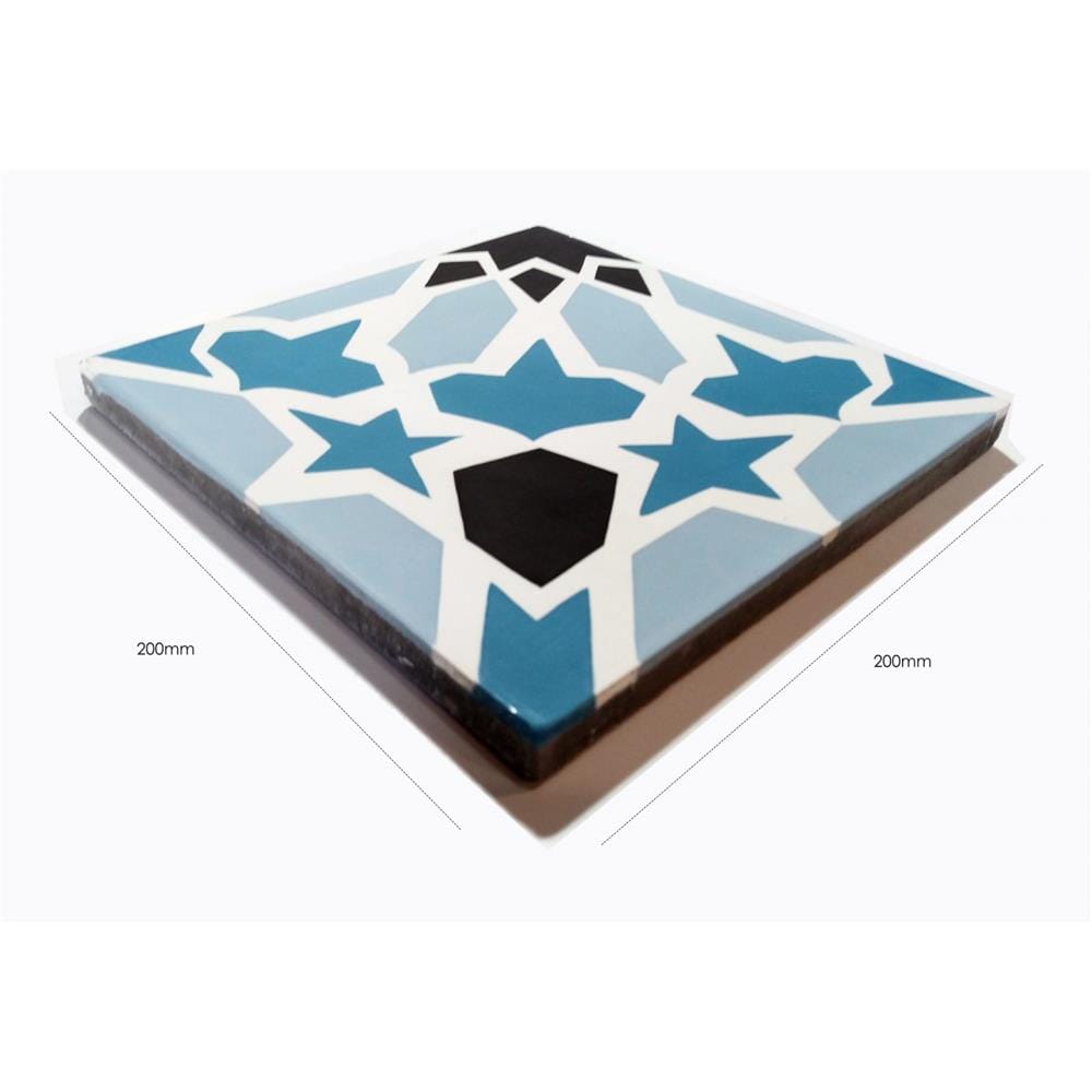 GNG FLOORTILE 20X20CM CEMENT ENCAUSTIC ARABES. BLUE GRADE A 0.48