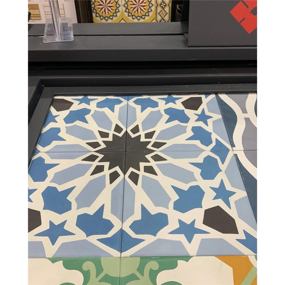 GNG FLOORTILE 20X20CM CEMENT ENCAUSTIC ARABES. BLUE GRADE A 0.48