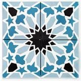 GNG FLOORTILE 20X20CM CEMENT ENCAUSTIC ARABES. BLUE GRADE A 0.48