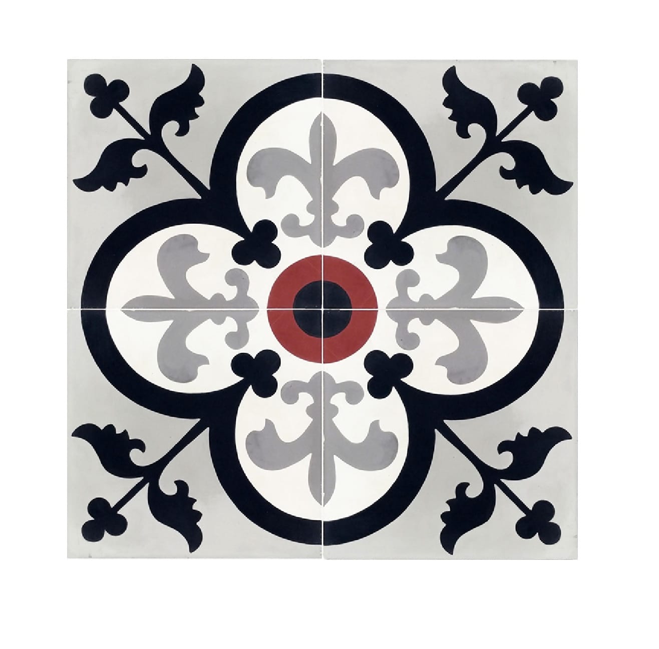 GNG FLOORTILE 20X20CM CEMENT ENCAUSTIC KINGSTON GREY GRADE A 0.48