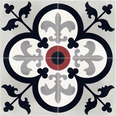 GNG FLOORTILE 20X20CM CEMENT ENCAUSTIC KINGSTON GREY GRADE A 0.48
