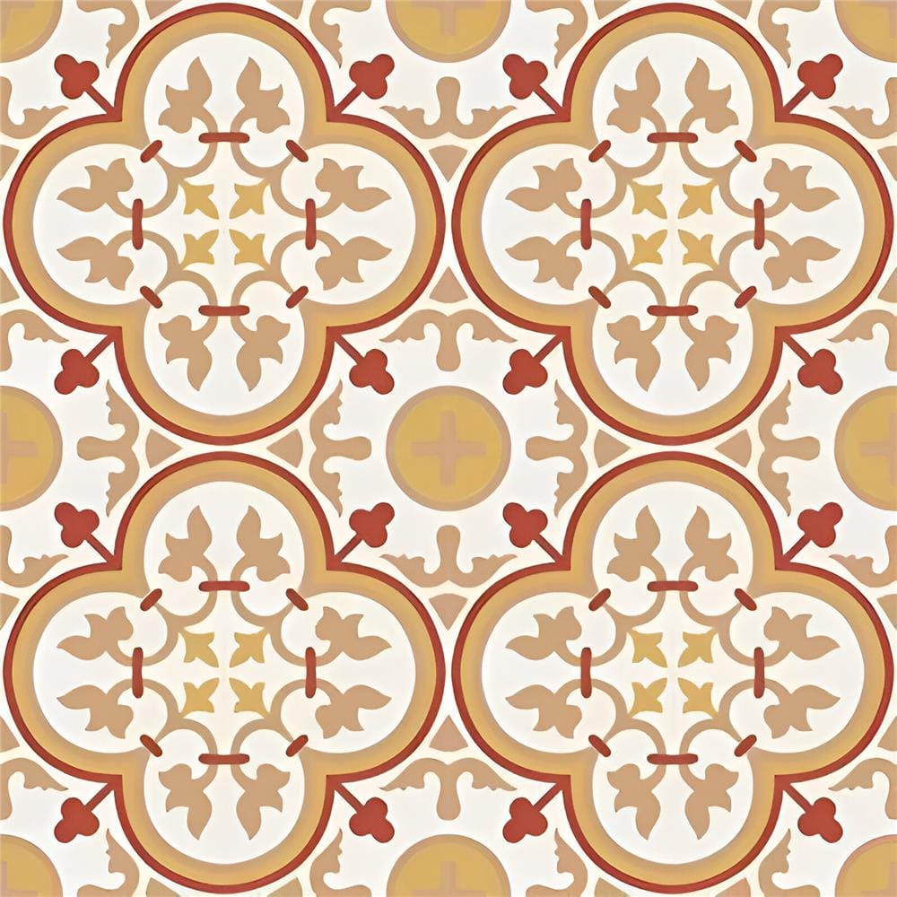 GNG FLOORTILE 20X20CM CEMENT ENCAUSTIC BROWN GRADE A 0.48M2