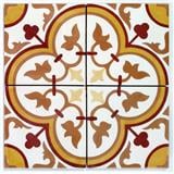 GNG FLOORTILE 20X20CM CEMENT ENCAUSTIC BROWN GRADE A 0.48M2
