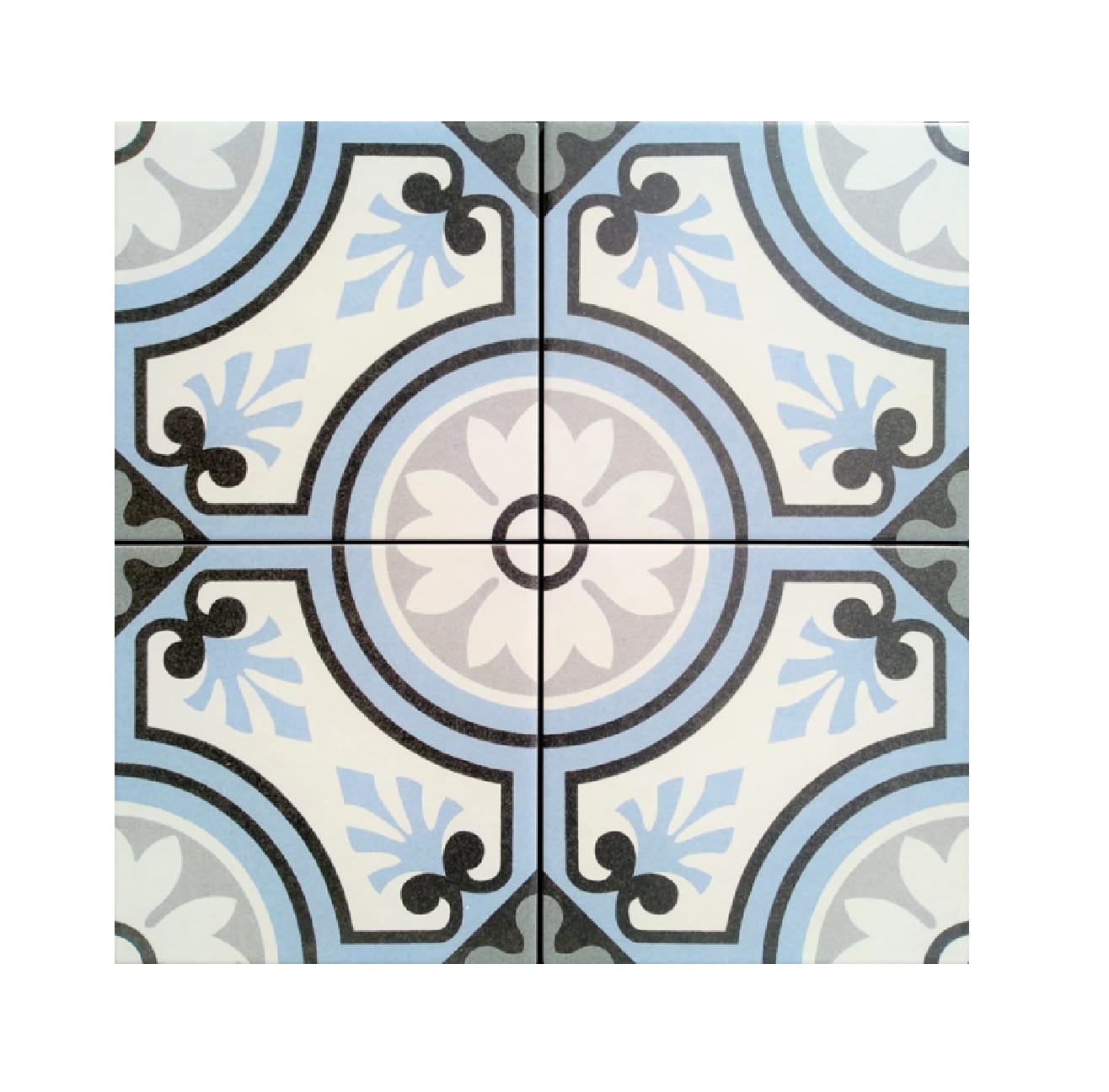 GNG FLOORTILE 20x20CM ART DECORATIVE BLUE AND BEIGE GRADE A 0.48M2