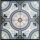 GNG FLOORTILE 20x20CM ART DECORATIVE BLUE AND BEIGE GRADE A 0.48M2
