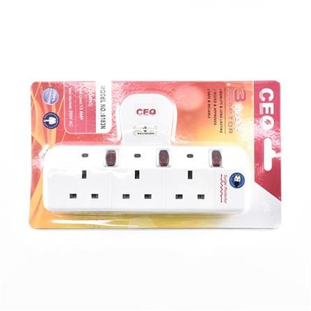 3 WAY T-ADAPTOR WITH NEON + SURGE 8183N CEO