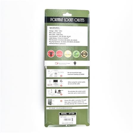 POWER STRIP  3M 5 WAY EX/CORD 9715N ADS