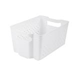 KITCHEN BASKET 21.4X31.5X14.7CM MONO WHITE
