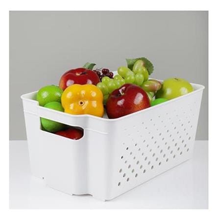 KITCHEN BASKET 21.4X31.5X14.7CM MONO WHITE