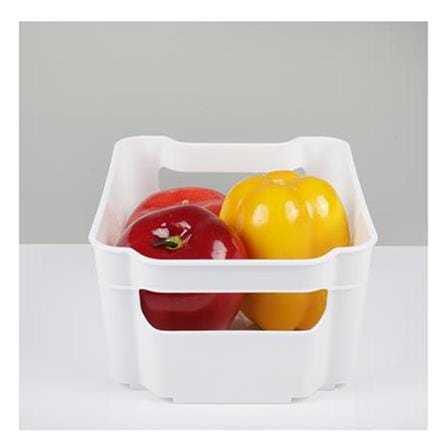 KITCHEN BASKET 15.7X21X9 CM MONO WHITE