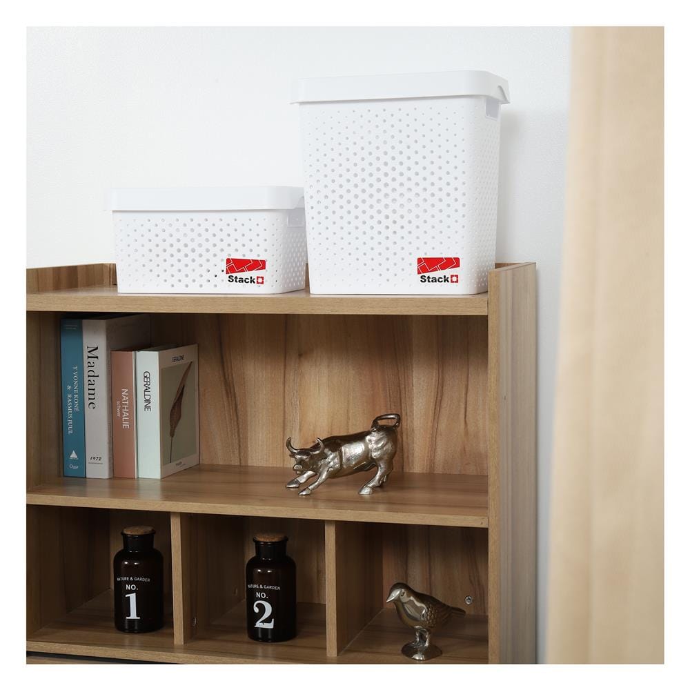 STORAGE BOX WITH LID STACKO BALM S 22x31.6x17CM WHITE