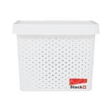 STORAGE BOX WITH LID STACKO BALM M 22X31.6X25CM WHITE