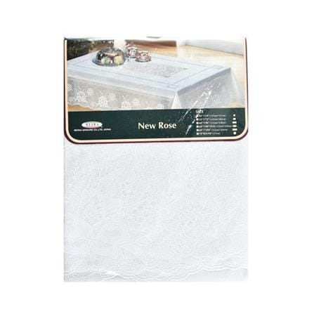 MEIWA ROUND TABLE CLOTH ROSE 177X177 CM WHITE