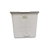 PLIM CLOTH BASKET WITH LID BUBBLE WHITE