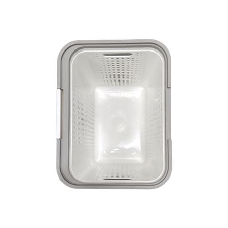 PLIM CLOTH BASKET WITH LID BUBBLE WHITE