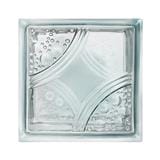 CHANG KAEW GLASS BLOCK 19X19X8CM CIRCLE GEM WHITE CLEAR