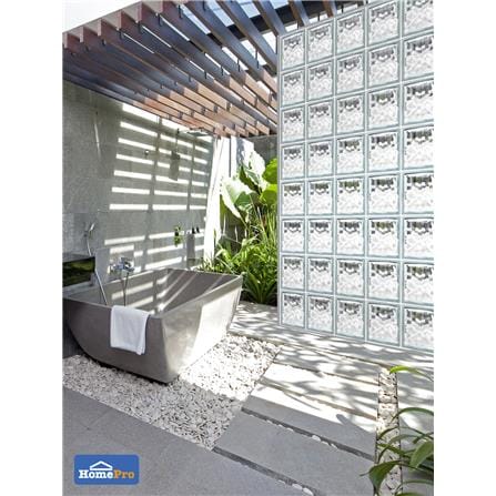 CHANG KAEW GLASS BLOCK 19X19X8CM NEXT ICE WHITE CLEAR