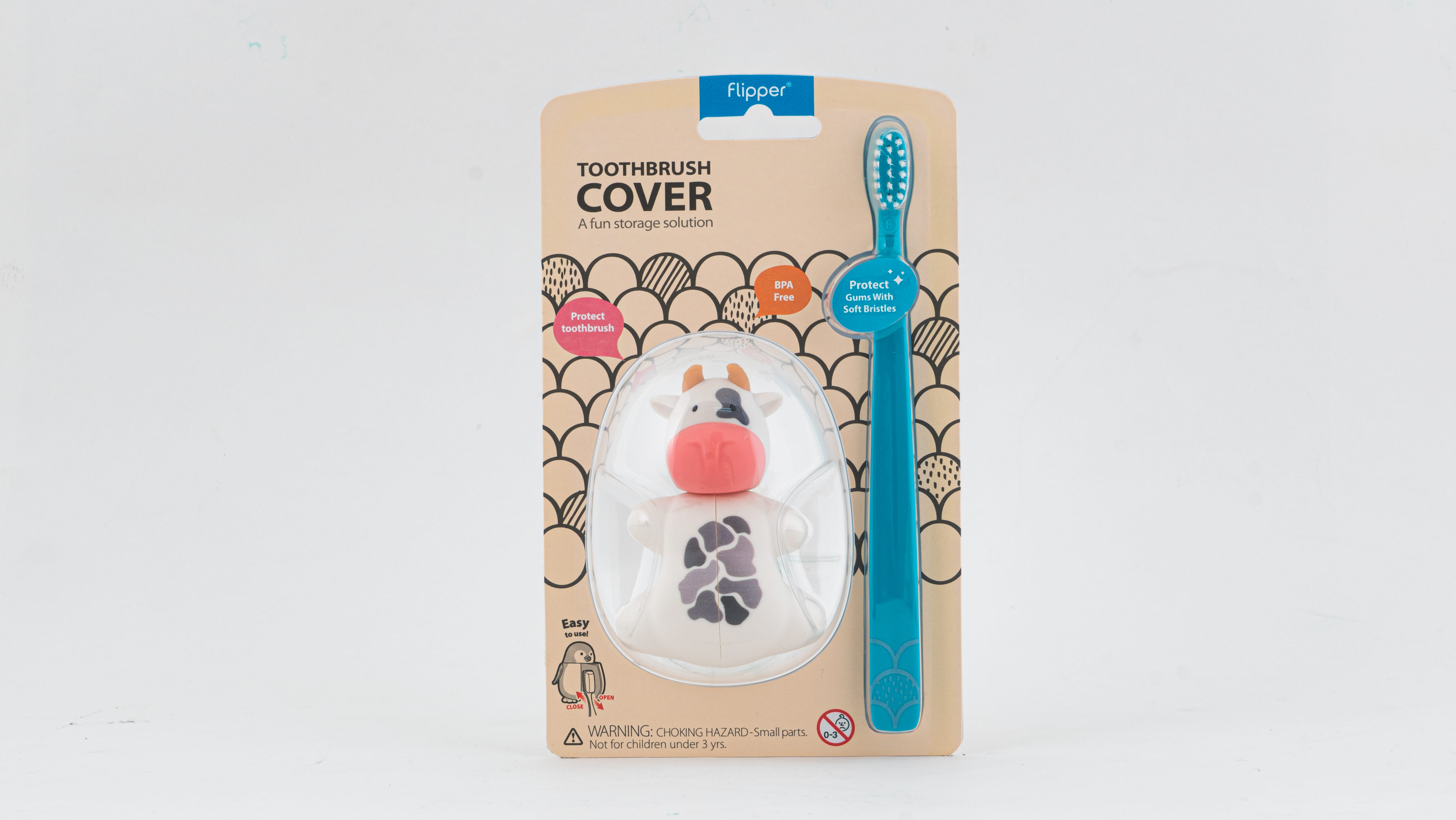 FLIPPER KIDS TOOTHBRUSH COMBO F02801-22 COW