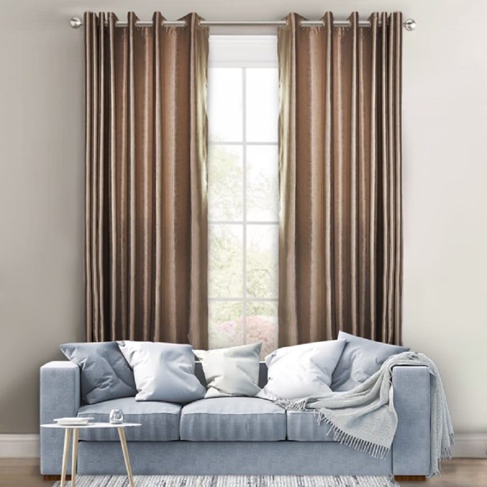 HLS MIRA EYELET CURTAIN 130X220 BROWN
