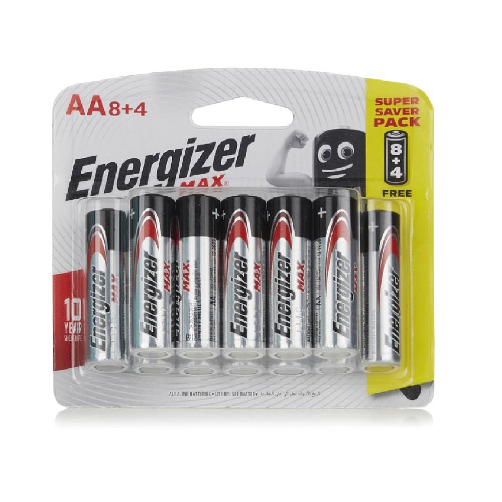 ALKALINE BATTERY MAX 8AA+4AA E91BP8+4R ENERGIZER