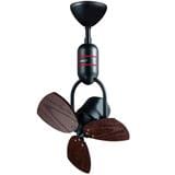 CEILING FAN MS16DC (BLW) DEKA ABS  BLACK.WOODEN 16"
