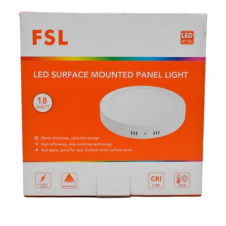 FSL SURFACE DOWNLIGHT LED 8" 24W WARM WHITE ROUND WHITE