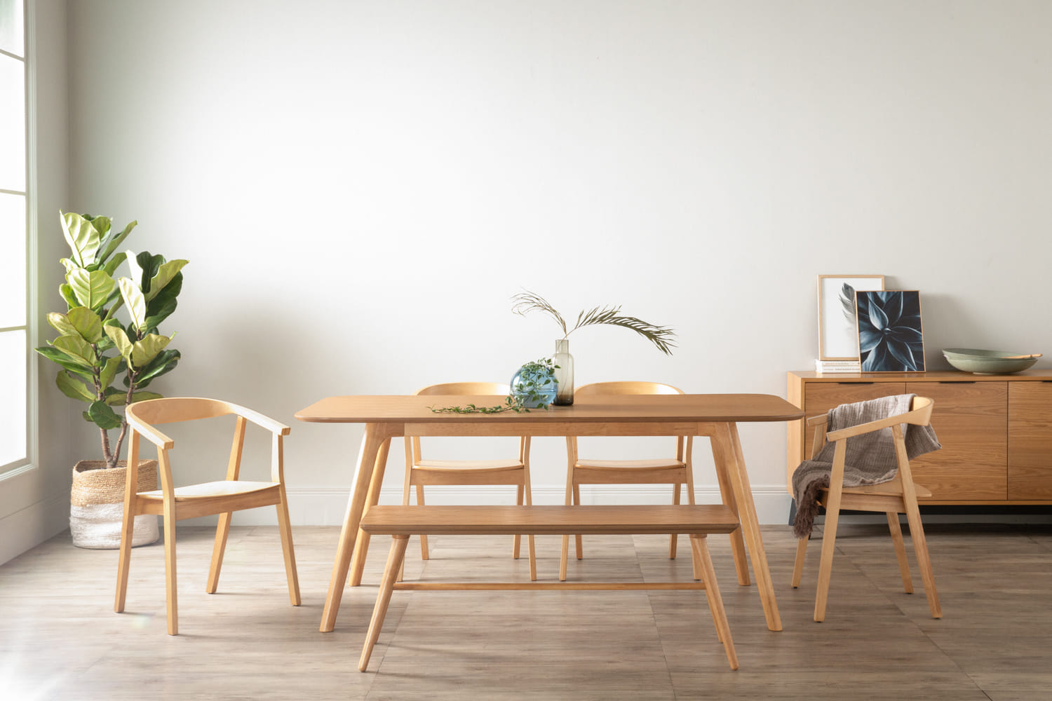 NESTHOUZ RODEN 1.8M DINING TABLE IN COCOA COLOUR