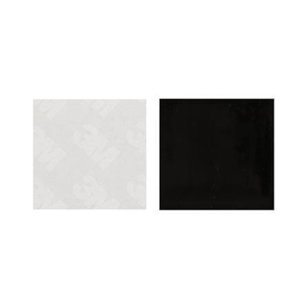 DEXZON SQUARE RUBBER PAD 25X3MM BLACK 12EACH